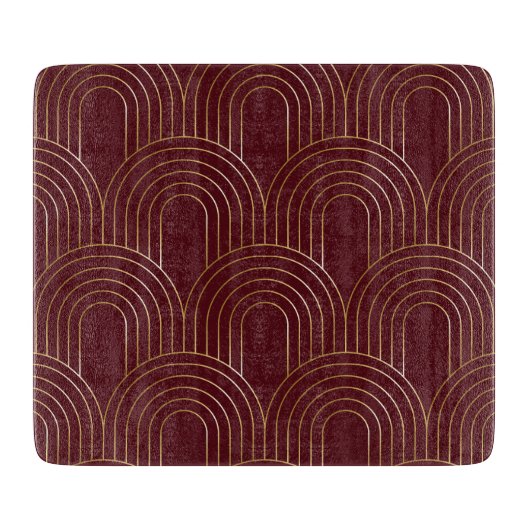 Art Deco Bogen | Elegante Moderne Vintage Schelp Snijplank (Voorkant)