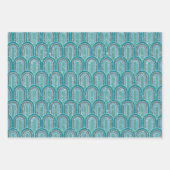 Art Deco-bogen | geometrische retro Inpakpapier Vel (Voorkant 3)