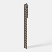 Art Deco Bogen in Champagne op Warm Houtskool iPhone Hoesje (Rechterkant)