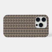 Art Deco Bogen in Champagne op Warm Houtskool iPhone Hoesje (Achterkant horizontaal)
