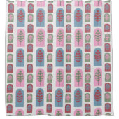 Art Deco Bomen Douchegordijn (Voorkant)