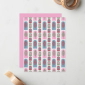 Art Deco Bomen Notitiekaartje (Voorkant / Achterkant in situ)