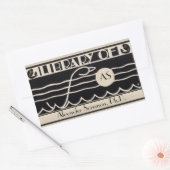  Art Deco Bookplate Gepersonaliseerd Monogram Rechthoekige Sticker (Envelop)