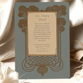 Art Deco Boom & Scrollwork Huwelijk Kaart