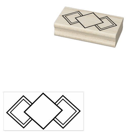 Art Deco Border Art Stempel (Gestempeld)