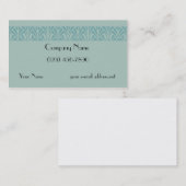 Art Deco Border Blue Visitekaartje (Voorkant / Achterkant)