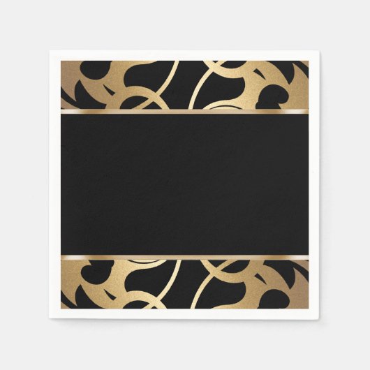 Art Deco Border Gold Servetten (Voorkant)