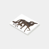 Art Deco Borzoi Duo Brons Post-it® Notes (Schuin)
