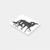Art Deco Borzoi Duo Zwart Post-it® Notes (Schuin)