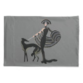 Art Deco Borzoi Kussenhoes (Achterkant)