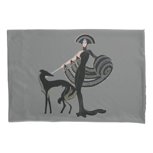 Art Deco Borzoi Kussenhoes (Voorkant)