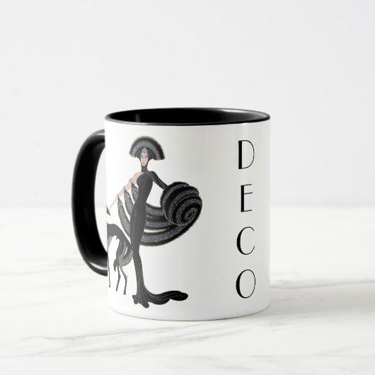 Art Deco Borzoi Mok (Voorkant links)