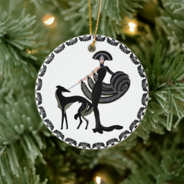 Art Deco Borzoi Ornament