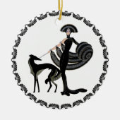 Art Deco Borzoi Ornament (Voorkant)
