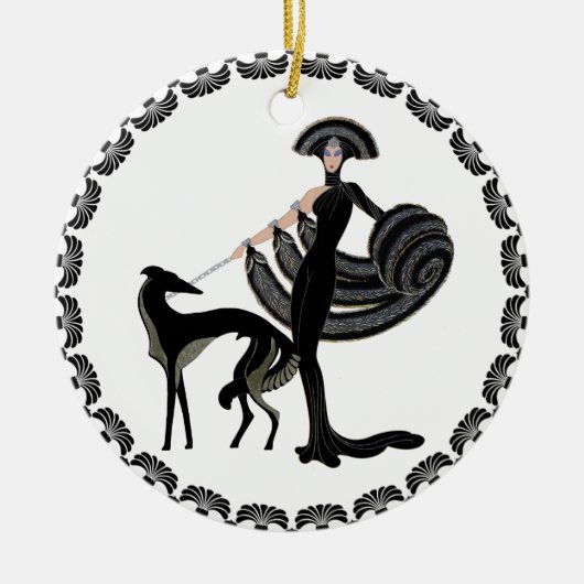 Art Deco Borzoi Ornament (Voorkant)