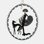 Art Deco Borzoi Ornament (Links)