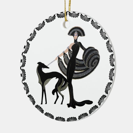 Art Deco Borzoi Ornament (Links)