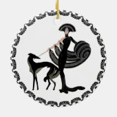 Art Deco Borzoi Ornament (Achterkant)