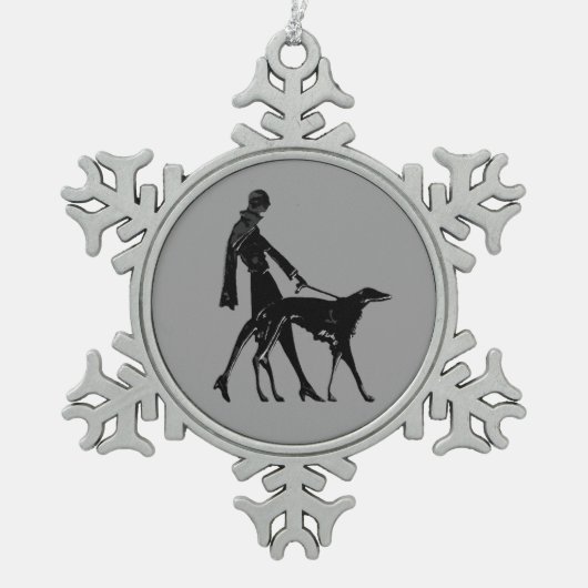 Art Deco Borzoi Ornament (Voorkant)