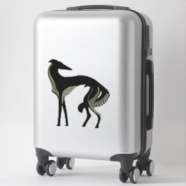 Art Deco Borzoi Uitknipbare Vinyl Sticker
