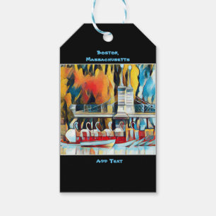 Art Deco Boston Swan Boats Cadeaulabel