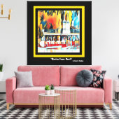 Art Deco Boston Swan Boats Canvas Afdruk (Insitu (Woonkamer))