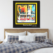 Art Deco Boston Swan Boats Canvas Afdruk (Insitu (Slaapkamer))