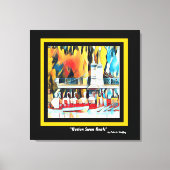 Art Deco Boston Swan Boats Canvas Afdruk (Voorkant)