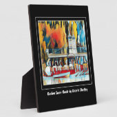 Art Deco Boston Swan Boats Plaque Fotoplaat (Zijkant)