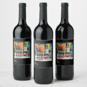 Art Deco Boston Swan Boats Wijn Etiket (Flessen)