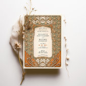  Art Deco Botanische Lijst bruiloft Kaart