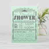 Art Deco Bridal Shower Invitation - Gatsby Style Kaart (Staand voorkant)