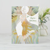 Art Deco Bridal Shower-uitnodiging Kaart (Staand voorkant)