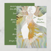 Art Deco Bridal Shower-uitnodiging Kaart (Voorkant / Achterkant)