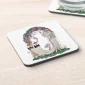 Art Deco  Bride Bier Onderzetter (Linkerzijde)