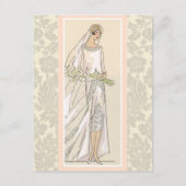 Art Deco Bride Briefkaart (Voorkant)