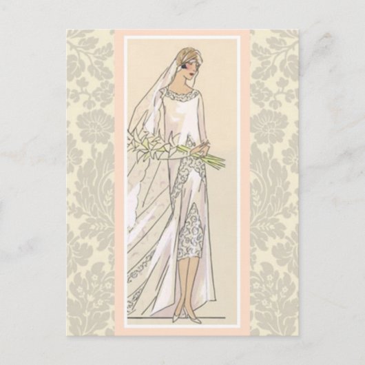 Art Deco Bride Briefkaart (Voorkant)