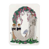 Art Deco Bride Briefkaart Magneet (Verticaal)