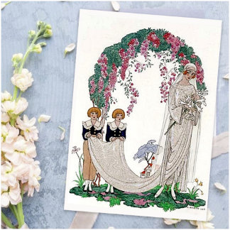 Art Deco Bride Briefkaart Magneet