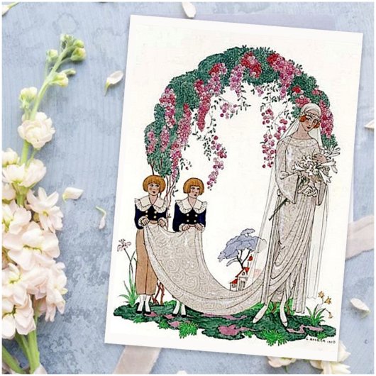 Art Deco Bride Briefkaart Magneet