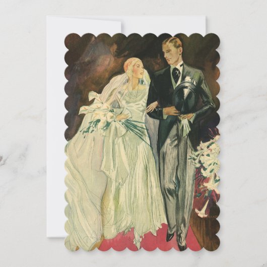  Art Deco Bride en Groom Passen getrouwd Wedding Kaart (Voorkant)