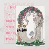 Art Deco Bride Kaart (Voorkant / Achterkant)