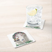 Art Deco  Bride Kartonnen Onderzetters (Insitu)