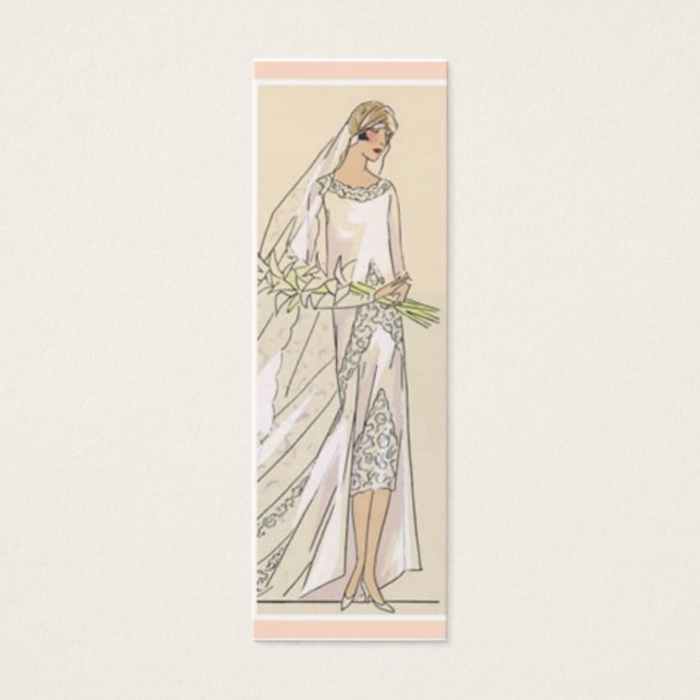 Art Deco Bride Mini Visitekaartjes (Voorkant)