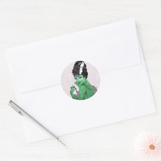 Art Deco Bride Sticker (Envelop)