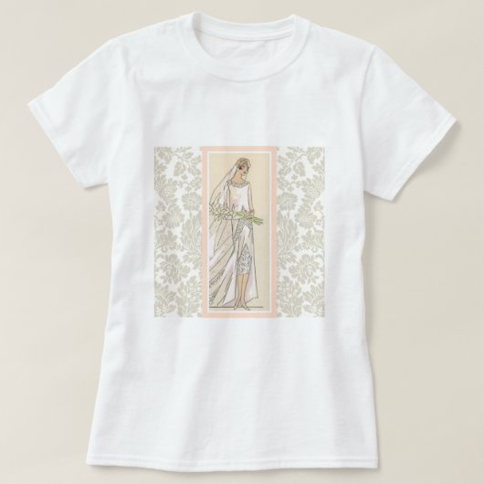 Art Deco Bride T-shirt (Design voorkant)