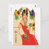  Art Deco Bridge Tally Briefkaart (Voorkant / Achterkant)