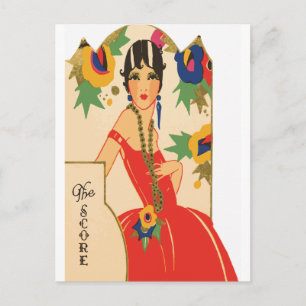 Art Deco Bridge Tally Briefkaart