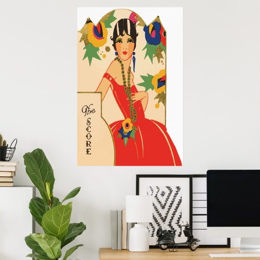  Art Deco Bridge Tally Poster (Thuiskantoor)