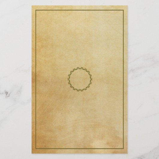 Art Deco briefpapier met groen (Achterkant)